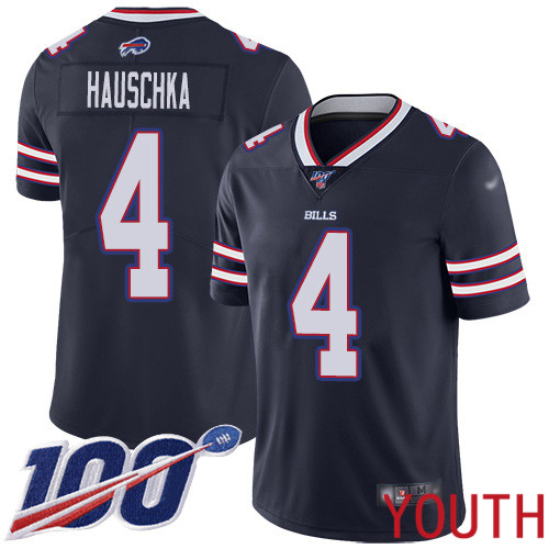 Youth Buffalo Bills #4 Stephen Hauschka Limited Navy Blue Inverted Legend 100th Season NFL Jersey->youth nfl jersey->Youth Jersey